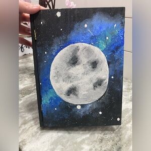 Hand Crafted Cosmic Wall Decor - Black, Blue, White